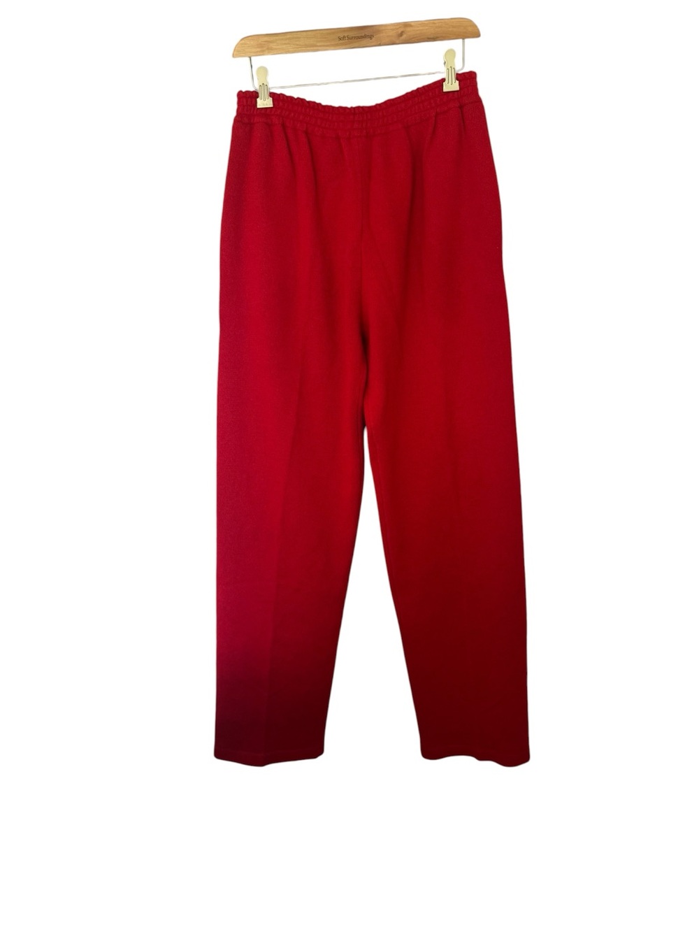 Zoran Red Elastic-Waist Joggers